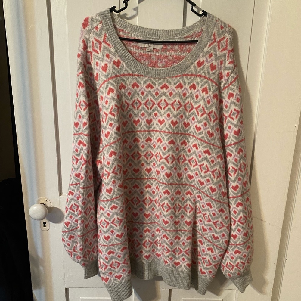 LOFT 24/26 heart sweater